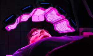 Dame bei der Photodynamische Therapie